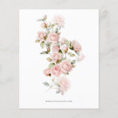 Papier Budget Rose rose & Baby shower vert Invitation (Dos)