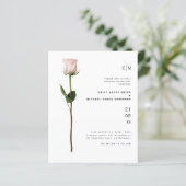 Papier Budget Rose rose clair moderne Mariage simple (Debout devant)