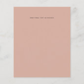 Papier Budget Rose rose clair moderne Mariage simple (Dos)