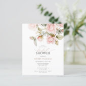 Papier Budget Rose rose et Fête des mariées verte Invitat (Debout devant)