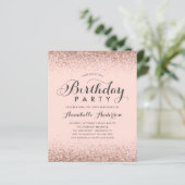 Papier Budget Rose Rose Parties scintillant Or N'importe (Debout devant)