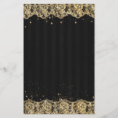 Papier Budget Rose Roses Black Gold Sweet 16 Invitation (Dos)