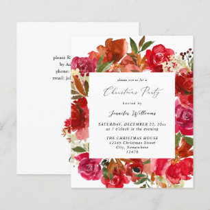 Papier Budget Rose rouge et fleurs roses pour la fête de
