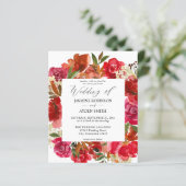 Papier Budget Rose rouge & rose florale 1 Mariage (Debout devant)