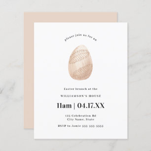 Papier Budget Rose Simple Aquarelle Minimale OEuf de Pâqu