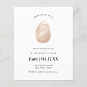 Papier Budget Rose Simple Minimal Aquarelle Œuf de Pâques (Devant)