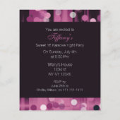Papier Budget Rose Sweet 16 Karaoke Invitation (Dos)