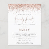 Papier Budget Rose tendance Parties scintillant 21ème par (Devant)