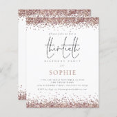 Papier Budget Rose tendance Parties scintillant or 30e In (Devant / Derrière)
