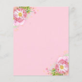 Papier Budget Rose Unicorn Girls Anniversaire Invitation (Dos)