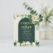 Papier BUDGET Roses Blanches Forêt Verte Mariage d'Hiver (Debout devant)