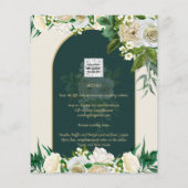 Papier BUDGET Roses Blanches Forêt Verte Mariage d'Hiver (Dos)