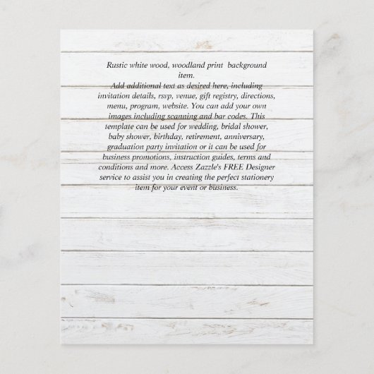 Papier BUDGET ROSES BLANCHES Invitations MARIAGE CHIC (Dos)