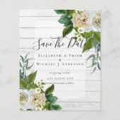 Papier BUDGET ROSES BLANCHES Invitations MARIAGE CHIC (Devant)