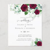 Papier BUDGET Roses rouges de Bourgogne Gypsophile MARIAG (Devant)