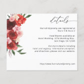 Papier Budget Rouge Floral Détails - Blanc (Devant)