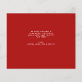 Papier BUDGET Rouge Joyeux Noël Coeur Script Photo (Dos)
