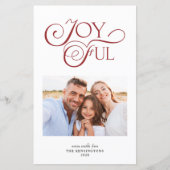 Papier Budget Rouge Motif Joyeux Noël Photo de vacances (Devant)