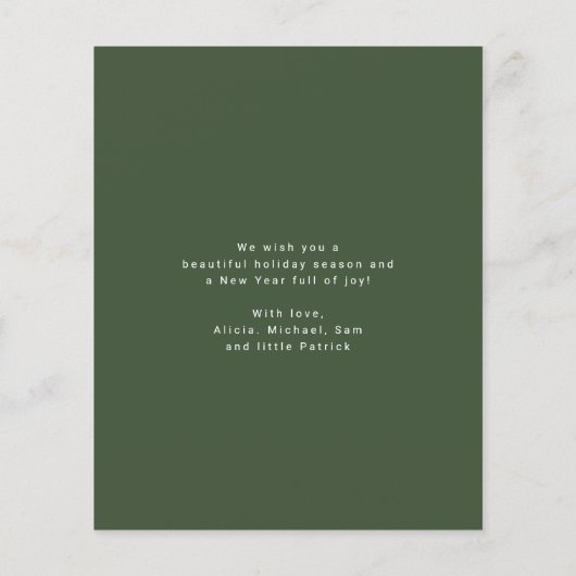 Papier Budget rouge vert plaid multiphoto Joyeux Noël (Dos)