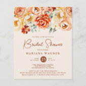 Papier Budget Rouille Beige Romantique Fête des mariées f (Devant)