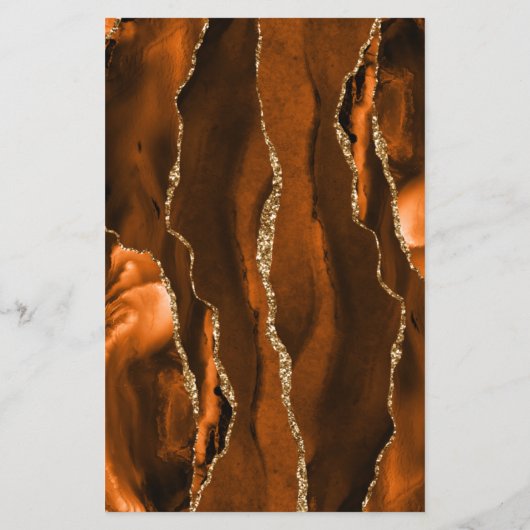 Papier Budget Rouille Or Agate Marine Mariage de script b (Dos)