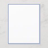 Papier Budget royal bleu blanc arc mariage Enregistrer la (Dos)