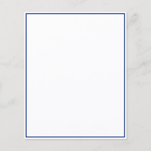 Papier Budget royal bleu blanc arc mariage Enregistrer la (Dos)
