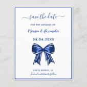 Papier Budget royal bleu blanc arc mariage Enregistrer la (Devant)