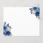 Papier Budget Royal Blue Enregistrer la date Quinceanera (Dos)