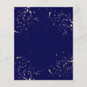 Papier Budget Royal Blue Mariage Anniversaire Invitation (Dos)