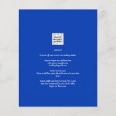 Papier Budget Royal Blue Monochrome Mariage INVITE (Dos)
