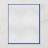 Papier Budget royal blue silver bow wedding invitation (Dos)