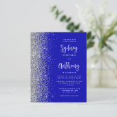 Papier Budget Royal Blue Silver Mariage (Debout devant)