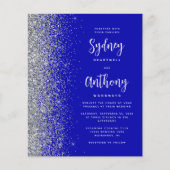 Papier Budget Royal Blue Silver Mariage (Devant)