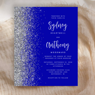 Papier Budget Royal Blue Silver Mariage