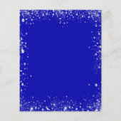 Papier Budget royal blue silver wedding program details (Dos)