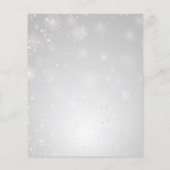 Papier Budget Royal Blue Snowflakes Faire-part de mariage (Dos)