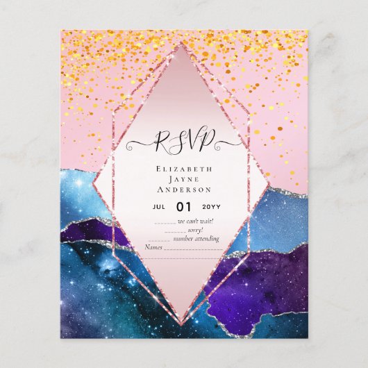 Papier Budget RSVP AGATE PARTIES SCINTILLANT (Devant)