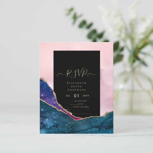 Papier Budget RSVP AGATE PARTIES SCINTILLANT (Debout devant)