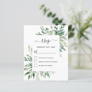 Papier Budget RSVP Botanical Green Foliage