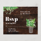 Papier Budget RSVP Fermes rustiques Tendances vertes Mari (Devant)