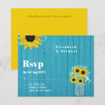 Budget RSVP Russe Mariage de tournesols