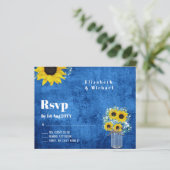 Papier Budget RSVP Russe Mariage de tournesols (Debout devant)