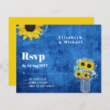 Budget RSVP Russe Mariage de tournesols