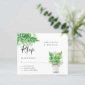 Papier BUDGET RSVP Rustic Fern Mariage (Debout devant)