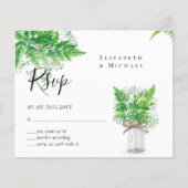 Papier BUDGET RSVP Rustic Fern Mariage (Devant)