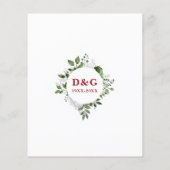 Papier Budget Ruby 40e anniversaire Mariage Invitation fl (Dos)