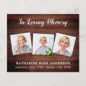 Papier Budget Russe 3 Photo Funéraire Merci Sympathie (Devant)