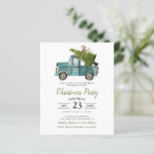 Papier Budget Russe Aquarelle Bleu Camion Noël (Debout devant)