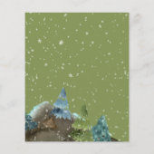 Papier Budget Russe Aquarelle Bleu Camion Noël (Dos)